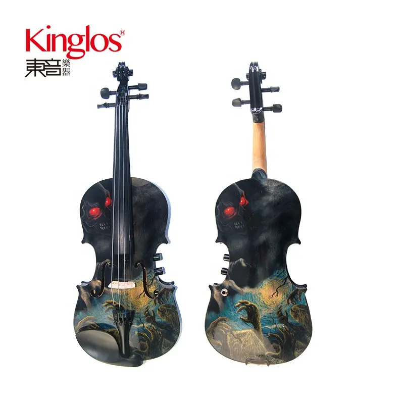 Design personalizado técnica patenteada estudante preço barato 4/4 artesanal violino elétrico