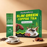 Té de Café Verde Herbal Slim con Ganoderma, 18 Sobres, Directo de Fábrica, OEM