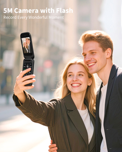 Teléfono con Función 4G VoLTE de 3.2 Pulgadas, Teléfono Flip con Sistema <span class=keywords><strong>KaiOS</strong></span>, Teléfono Celular Flip Desbloqueado, Teléfono Móvil Flip con Pantalla Dual, Procesador Qualcomm - Product Image 3