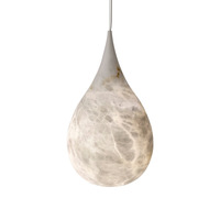 Haut de gamme espagnol marbre naturel goutte d'eau lampe de chevet lustre concepteur nouveau minimaliste pour chambre salle à manger 4000K maison