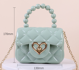 กระเป๋าสะพายข้างมินิรุ่นใหม่ปี 2026 รูปทรงน่ารัก สีลูกกวาด วัสดุ PVC แบบเจลลี่ กระเป๋าถือรูปหัวใจสำหรับผู้หญิง กระเป๋าใส่เหรียญขนาดเล็ก - Product Image 5