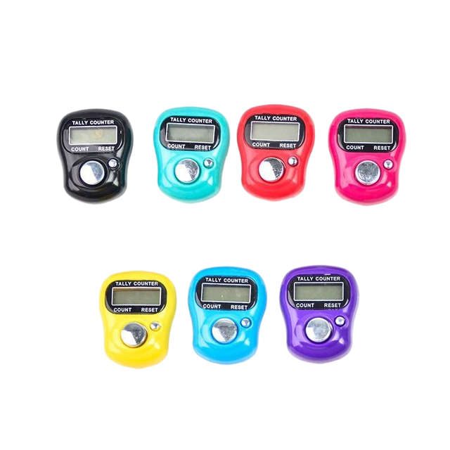 LED Tasbeeh Counter  Digital Display Plastic Battery Powered Hand Ring Finger Tally Counter