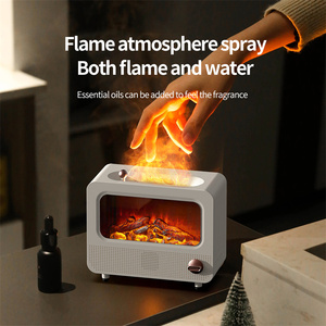 Grande capacité 260ml diffuseur d'arôme à ultrasons flamme haut-parleur sans fil aromathérapie Machine humidificateur à ultrasons pour voiture - Product Image 6