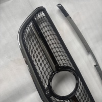 Nouvelle calandre de pare-chocs avant argentée Racing Diamond, accessoires de tuning pour Mercedes-Benz Classe V W447 2015-2018 (Plastique ABS)