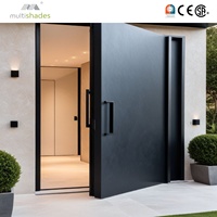 Porte pivotante résidentielle de luxe MULTISHADES à double vitrage avec cadre en aluminium pour villas