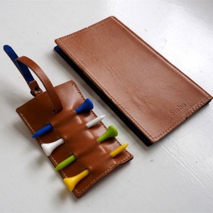 ที่ใส่สมุดบันทึกคะแนนกอล์ฟ Boshiho BOSC240902 หนังแท้คุณภาพสูง พร้อมที่ใส่ที และสมุดบันทึกระยะทาง  ออกแบบได้ตามต้องการ - Product Image 2