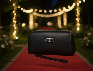 Pochette en cuir pour femme, à poignée unique, fermeture à rabat solide, pour soirées et fêtes - Product Image 2