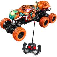 Jouet de voiture télécommandée tout-terrain 49MHZ 1:16 4CH 4WD en forme de crocodile et de requin avec lumière de pulvérisation et chargeur pour une utilisation par des experts