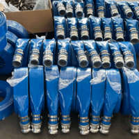 Tuyau plat en PVC coloré de qualité supérieure 1 2 4 6 8 10 12 14 16 pouces pour pompe à eau, irrigation agricole