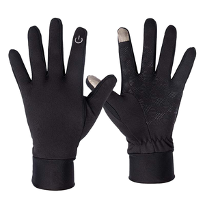 Wholesale Jacquard Nylon Sports Winter <b>Gloves</b> for Screen Compatible Thermal Windproof Water Resistant Cycling Hiking Outdoor - Product Image 1