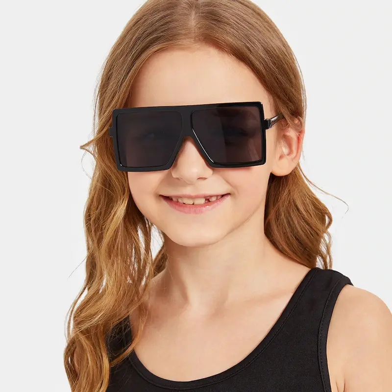 VIFF GDK17059 New Trend Design Fashionable PC Baby Girls Sun Glasses Children's Oversized Square Shades Kids Sunglasses 2021