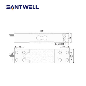 Sensore di Pesatura Santwell 200kg A802, Cella di Carico in Alluminio Economica per Bilance - Product Image 6