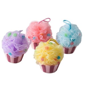 Éponge de <span class=keywords><strong>bain</strong></span> en PE en forme de fleur, mignonne et féminine, taille extra-large, ne se déforme pas, crée des bulles - Product Image 1
