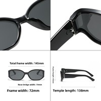 Kacamata Hitam Cat-Eye Layar Lengkung GM Baru untuk Wanita - Tampilan Mewah Menyempurnakan Wajah Persegi, Perlindungan UV400, Desain Bingkai Penuh