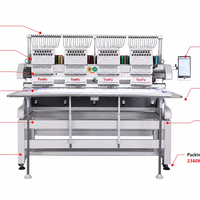 Machine à broder multi-aiguilles à 4 têtes grand format pour sacs, vestes, chaussures, broderie industrielle informatisée