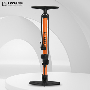 Pompe à air manuelle sur pied Lechi 32x620mm avec manomètre pour gonflage des pneus de vélo - Product Image 3