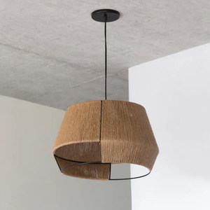 Handmade Woven Pendant <b>Light</b> Round E27 Six Head Chandelier For <b>Dining</b> Room Home Lighting Fixture - Product Image 1