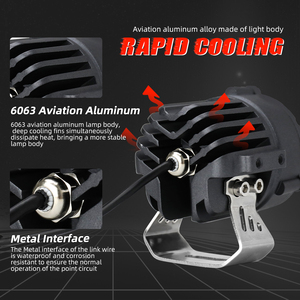 Đối Với Ford F150 Bronco Bull Bar Cản Trước IP68 3 ''40W Combo Chùm Sáng Cao Thấp Đèn Sương Mù Có Khung Gắn - Product Image 6