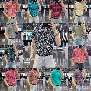 2024 camicia da spiaggia floreale hawaiana da uomo a bottone singolo Rayon cotone Street Short tessuto di flanella stampa a buon mercato - Product Image 6