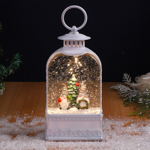 Vente chaude <span class=keywords><strong>Noel</strong></span> Noël Père Noël et Renne Village Scène Led Glitter Eau Spinning Musique Lanterne Snow Globe Décoration De Noël - Product Image 4
