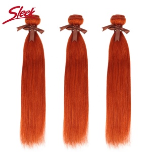 Eleganti Ciocche di <span class=keywords><strong>Capelli</strong></span> Lisci Brasiliani Colore Arancione Visone Biondo da 8 a 28 Pollici Estensioni di <span class=keywords><strong>Capelli</strong></span> Umani - Product Image 1