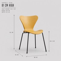 Chaise de salle à manger en plastique minimaliste empilable en gros pour la salle à manger