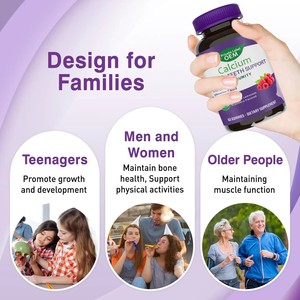 OEM/ODM Healthy Gummy Candy Calcio Hueso y dientes Soporte Inmunidad Suplementos para adultos Vitaminas personalizables - Product Image 3