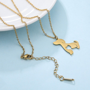 Nuove Collane di Alta Qualità in Acciaio Inossidabile, Design di Nicchia Creativo, Ciondolo a Forma di Gatto o <span class=keywords><strong>Cane</strong></span>, Vendita all'Ingrosso - Product Image 5