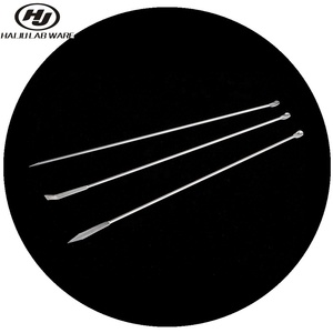 HAIJU 3 종 스테인리스 스틸 마이크로 랩 스쿱 시약 랩 샘플링 & 믹싱 주걱 세트 OEM 맞춤형 - Product Image 1