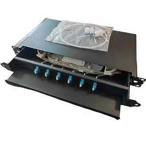 Customized Wholesale 19 Inch Case 1U Rack Mount Fiber Optic Splice 12 Core LC APC UPC