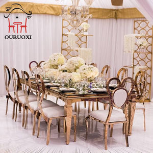 Sillas de comedor de lujo con marco de acero inoxidable, sillas de boda <span class=keywords><strong>para</strong></span> Hotel, proveedor de muebles comerciales - Product Image 1