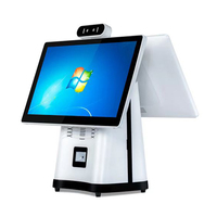 Système de point de vente (POS) pour restaurant avec double écran tactile, tout-en-un, caisse enregistreuse avec écran client de 15,6 pouces