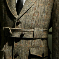 Automne et hiver nouveau décontracté mince uni teint Tweed Bomber veste rétro britannique laine chasse vêtements