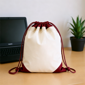 튼튼한 재사용 가능한 친환경 면 졸라매는 끈 배낭 캔버스 끈 가방 - Product Image 5
