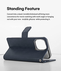 GSCASE PUหนังGoospery <span class=keywords><strong>Bluemoon</strong></span>ไดอารี่TPUโทรศัพท์กรณีกระเป๋าสตางค์ฝาครอบโทรศัพท์มือถือขายส่งสําหรับiPhone 15 PRO MAX - Product Image 3