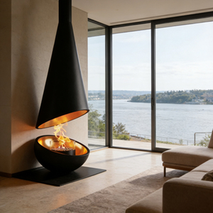 <span class=keywords><strong>Chimenea</strong></span> Sevilla DS90 con Revestimiento de Piedra Refractaria Abierta a la Derecha - Product Image 6