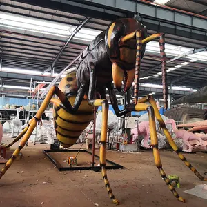 تمثال اللعب في الهواء الطلق كبير روبوت متحرك حشرة العملاقة نموذج النحل للبيع