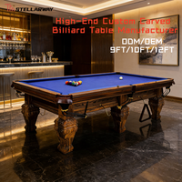 Mesa de Billar Profesional para Torneos STELLARWAY, Venta al por Mayor, 7 pies, 8 pies, 9 pies, Pizarra Industrial, Madera Maciza Tallada, Diseño Vintage de Lujo