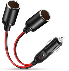 12V Cigarette Lighter Plug 2 Sockets Cigarette Lighter Plug Wiring Car Cigarette Lighter Plug With 30CM Length Wires