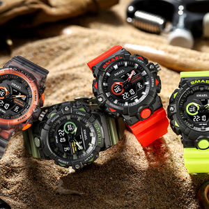 Nouveauté Montres SMAEL 8081 Hommes Poignet Sport Jam Tangan Montre-bracelet pour Sports de Plein Air Étanche Sport <span class=keywords><strong>Chrono</strong></span> Watch - Product Image 2