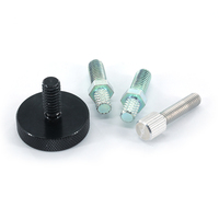 Vis moletées à bouton en acier inoxydable laiton 1/4 ''m2 M3 M4 M5 M6 M8 5/16 vis à tête filetée à 18 clés