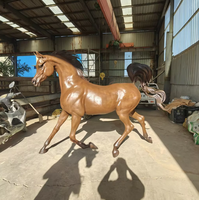 Sculptures de Faunes Sauvages en Bronze sur Mesure, Taille Réelle, Fabriquées par la Technique de Coulée du Bronze, Idéales pour les Expositions d'Entrée de ZOO