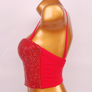 Novance-corpiño con corpiño de alta calidad para mujer, Top corto con cuentas de diamante de cristal, ropa de noche, lencería Grande - Product Image 5