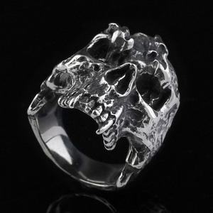 Anillos Punk para Hombre, Joyería de Acero Inoxidable, Diseños de Calaveras, Anillo de Dedo Personalizado Vikling, Precio al por Mayor - Product Image 3