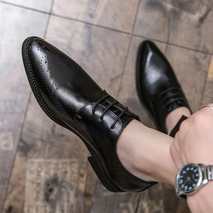 Men's Non-<b>Slip</b> Rubber Outsole Cowhide Leather Formal <b>Shoes</b> - Business Oxfords, Memory Foam Insole for All-Day Comfort - Product Image 3