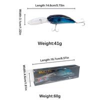 Leurre Artificiel Dur VAST 41g 14.6CM ABS Coulant à Longue Queue, Type Minnow, avec Hameçons, pour la Pêche