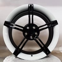 Nuevas Llantas de Aleación Forjadas para Autos de Pasajeros, Rines de Aluminio con Ejes 5*114.3 PCD 35 ET, Rines de Aleación de Carreras en Blanco y Negro