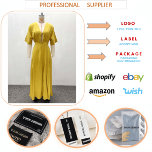 J6520 <span class=keywords><strong>Abito</strong></span> Estivo alla Moda per Donna, Casual e Sexy con Scollo a V e Lacci, <span class=keywords><strong>Mezza</strong></span> <span class=keywords><strong>Manica</strong></span>, Tinta Unita, Vestito <span class=keywords><strong>Lungo</strong></span> da Donna - Product Image 6