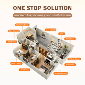 JINGSHUN - Muebles de Cocina Modernos de Estilo Francés con Gabinetes de Roble, <span class=keywords><strong>Isla</strong></span> y Encimera de Mármol, Gabinetes de Cocina en Paquete Plano para Casa o Villa - Product Image 6