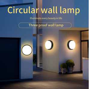 Applique murale extérieure LED cylindrique moderne ETL 20W, étanche IP65, en polycarbonate, pour jardin - Product Image 1